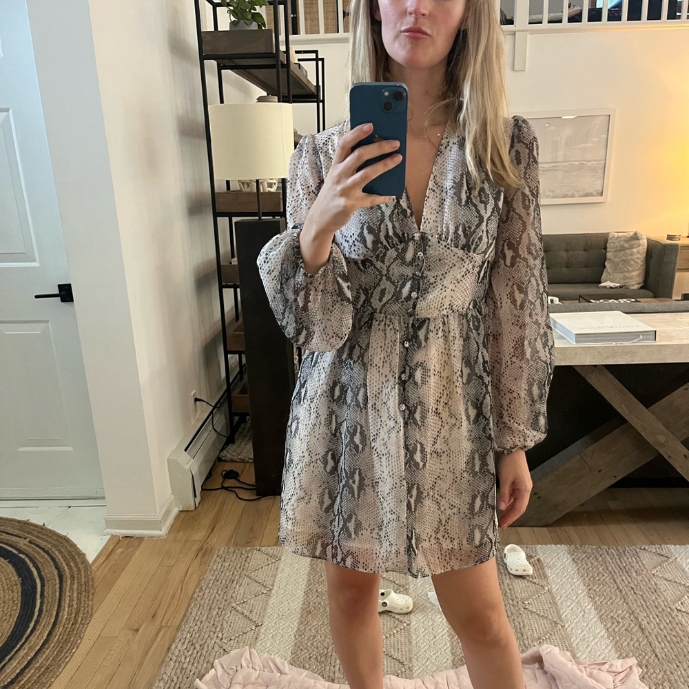 No brand snakeskin dress